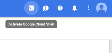 Once you are logged into Google Cloud platform you may open the shell here