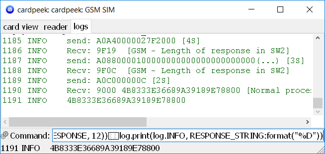 RUN GSM ALGORITHM example