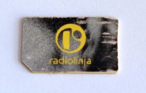 My retiring SIM card. The mobile operator changed its name from Radiolinja to Elisa in 2000, but the SIM stayed.