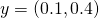 y = (0.1, 0.4)